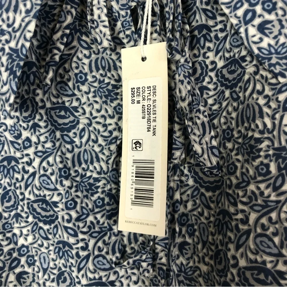 Rebecca Taylor‎ Blue & White Vine Printed Mini Dress M